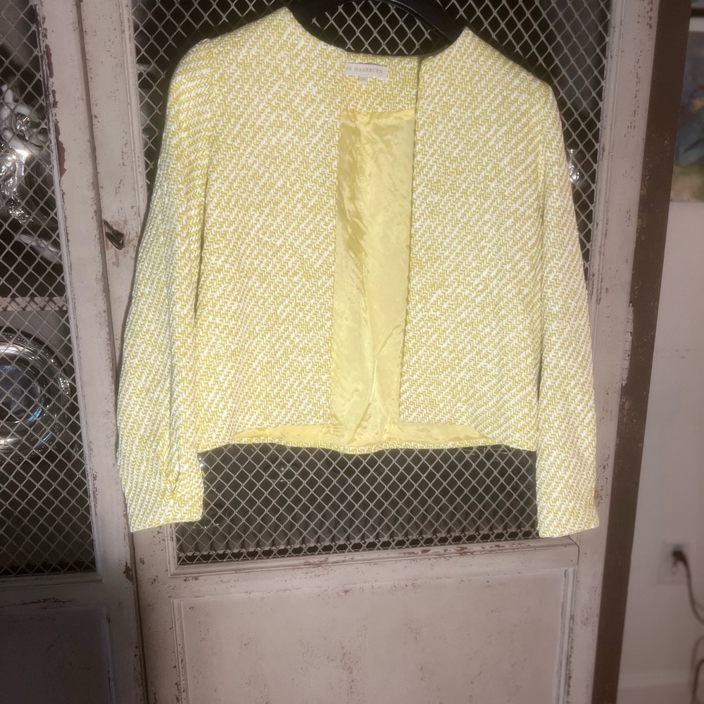 ANN MASHBURN Yellow Tweed Jacket! Stunning!